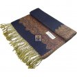 Border Pattern Pashmina PL0304 Dark Indigo