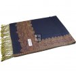 Border Pattern Pashmina PL0304 Dark Indigo