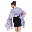 Jacquard Pashmina PL1869 Purple Blue