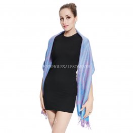 Jacquard Pashmina PL1893 Cyan Purple