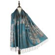 Romantic Peony Pashmina 22YZ-04 Teal