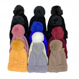 Wholesale Beanie Hat Winter Knit Hat, Wholesale Pompom Winter Hats,  Wholesale Hats NYC! – D&B Pashmina