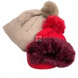 Cable knit Pom-Pom Fleece lined Hats 231585 (5 Colors 1 Doz)