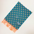 Cashmere Feel Scarf 503-15 Color: Turquoise/Orange