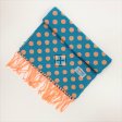 Cashmere Feel Scarf 503-15 Color: Turquoise/Orange