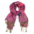 Luxurious Paisley Pashmina PL56-01 Red Blue