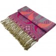 Luxurious Paisley Pashmina PL56-01 Red Blue