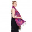 Luxurious Paisley Pashmina PL56-01 Red Blue