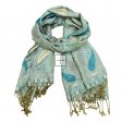 Luxurious Paisley Pashmina PL56-07 Turquoise