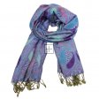 Luxurious Paisley Pashmina PL56-08 Purple Blue