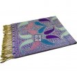 Luxurious Paisley Pashmina PL56-08 Purple Blue