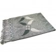 Luxurious Paisley Pashmina PL56-12 Grey White