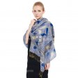 Luxurious Paisley Pashmina PL56-16 Blue