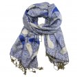 Luxurious Paisley Pashmina PL56-16 Blue