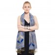 Luxurious Paisley Pashmina PL56-16 Blue