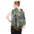 Luxurious Paisley Pashmina PL56-18 Sea Green