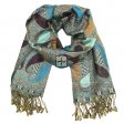 Luxurious Paisley Pashmina PL56-18 Sea Green