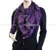 Keffiyeh Scarves #6017 Black/ Purple