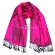 Two Tone Rose Pashmina 5408 HotPink/Black