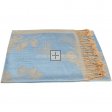 Two Tone Rose Pashmina 5415 Skyblue/Yellow