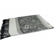 Lurex Paisley Pashmina 6306 Silver