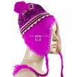 Snowflake Knit Pom-pom Ski Hat A8829 (4 Colors, 1 Doz)