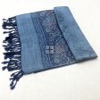 LUREX PAISLEY PASHMINA 6303 STEEL BLUE