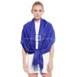 Premium Silky Soft Bamboo Fiber Shawl 9609 Blue