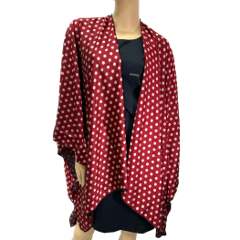 Dark Red Polka dot Kimono HR23021-34