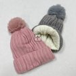 Cable Knit Pom-Pom Fleece Lined Hats HY4729 (6 Colors 1 DZ)