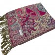 METALLIC FLORAL PASHMINA JB123 (10 COLORS , 1DZ )