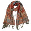 METALLIC FLORAL PASHMINA JB123 (10 COLORS , 1DZ )