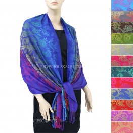 Multicolored Paisley Scarf JB341 (12 Colors, 1Doz)