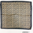 Satin Leopard Print Scarf LR2034-1 Brown/Black