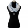 LS798 Butterfly Print Lightweight Soft Infinity Scarf