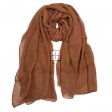 Silk Soft Oversize Shawl MM7703 Brown