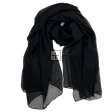 Silk Soft Oversize Shawl MM7704 Black