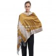 Border Pattern Pashmina PL0313 Dark Gold