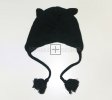 Knit Animal Hats #230673 Black Cat