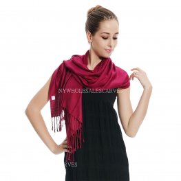 DXG Solid Pashmina DXG24 Wine Red