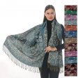 Metallic Floral Paisley Pashmina NY23172 ( 12 Colors, 1DZ)