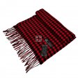 Houndstooth Plaid Scarf 06-07 RED /BLACK