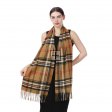 Cashmere Feel Scarf NY162 Brown/Black/Red