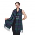 Cashmere Feel Scarf #98 Color: Navy/Teal