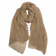 Silk Soft Oversize Shawl MM7709 Tan