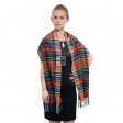 Plaid Cashmere Feel Scarf NY1513 :Classic Multi