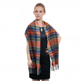 Plaid Cashmere Feel Scarf NY1513 :Classic Multi