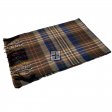 Cashmere Feel Scarf SW-07 Brown/Navy