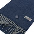 Herringbone Plaid Scarf 04-07 Color: Navy/Grey