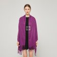 SF231451 Cashmere Touch Solid Shawl:Purple